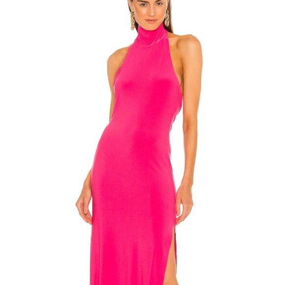 Norma Kamali Halter Turtle Gown - Picture 1 of 6